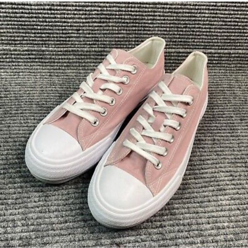 Women's No Boundaries Pink Canvas Lace Memory Foam Athletic Shoes